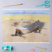 Vecht voor het watergat (door Frederic Remington) Tissuepapier (Craft)