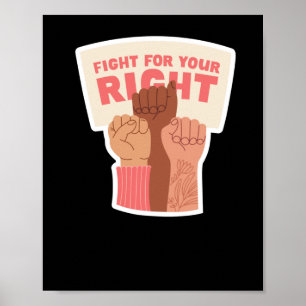 Vecht voor je feministische Sticker Poster