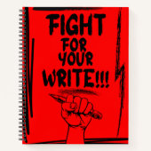 Vecht voor je Write Fun Puns Journal notitieboek (Voorkant)