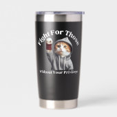 Vecht voor mensen zonder je voorrecht Fanny Cat Geïsoleerde Drinkbeker (Links)