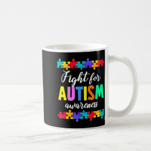 Vecht voor steunbetuiging voor autisme bewustzijn koffiemok