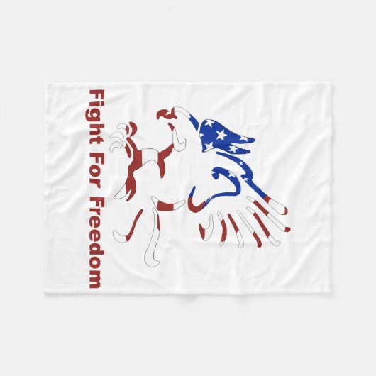 Vecht voor vrijheid Fleece deken (Voorkant (Horizontaal))