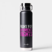 Vecht voor vrouwenrechten Vette Feminist Custom Waterfles (Achterkant)
