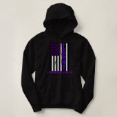 Vecht VS vlag Pancreaskanker Awareness Maand G Hoodie (Design voorkant)