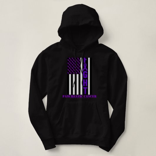 Vecht VS vlag Pancreaskanker Awareness Maand G Hoodie (Design voorkant)