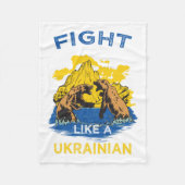 Vecht zoals het Oekraïense Beer Mountain Essenti Fleece Deken (Voorkant)