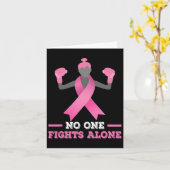 Vechten alleen Borstkanker T-shirt Fighter Kaart (Gele Bloem)