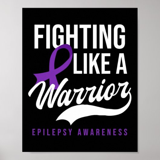 Vechten als krijger ontwerp epilepsie bewustzijn poster (Voorkant)