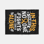 Vechten - Appendix Cancer Awareness Supporter Fleece Deken (Voorkant (Horizontaal))