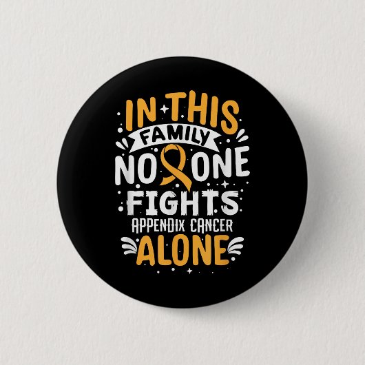 Vechten - Appendix Cancer Awareness Supporter Ronde Button 5,7 Cm (Voorkant)