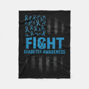 Vechten Diabetes Bewustzijn - Medische Warrior Sup Fleece Deken