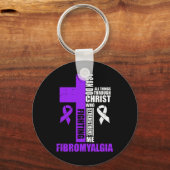 Vechten Fibro Fighter Christelijk noodlijdend Sleutelhanger (Voorkant)