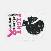 Vechten geloven overleven zwarte vrouwen borstkank fleece deken (Voorkant (Horizontaal))