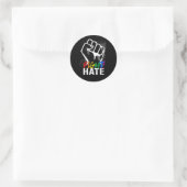 VECHTEN HAAT T-shirt Ronde Sticker (Tas)
