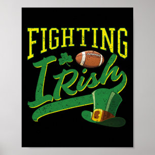 Vechten Irish Footbyll Vintage voor kinderen Manne Poster
