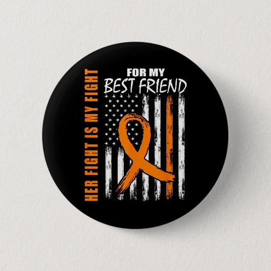 Vechten is mijn beste vriend Leukemie Bewustzijn U Ronde Button 5,7 Cm (Voorkant)