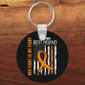 Vechten is mijn beste vriend Leukemie Bewustzijn U Sleutelhanger (Voorkant)