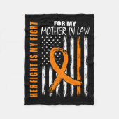 Vechten is mijn strijd moeder in de wet leukemie b fleece deken (Voorkant)