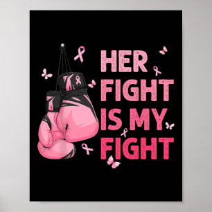 Vechten is mijn strijd tegen borstkanker Awareness Poster