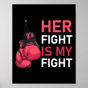 Vechten is mijn strijd tegen borstkanker bewustzij poster