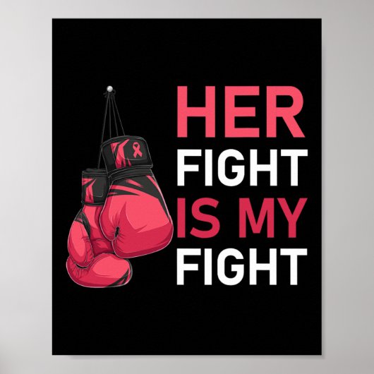 Vechten is mijn strijd tegen borstkanker bewustzij poster (Voorkant)