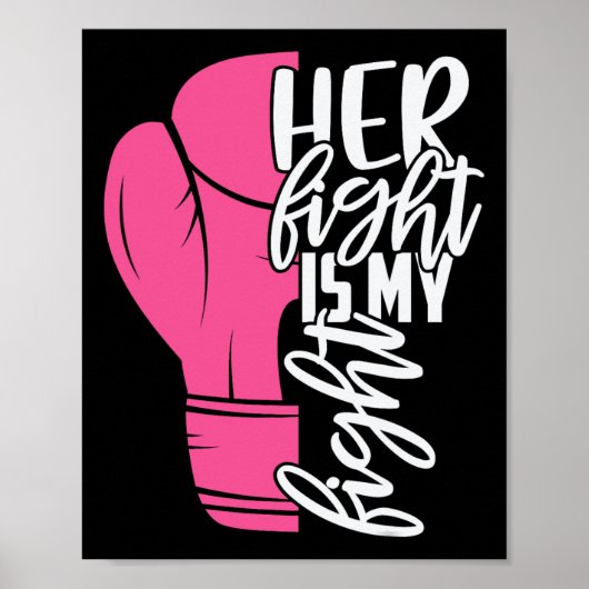 Vechten is mijn strijd tegen borstkanker bewustzij poster (Voorkant)