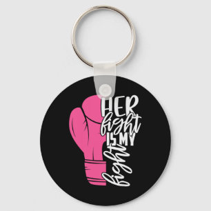 Vechten is mijn strijd tegen borstkanker bewustzij sleutelhanger
