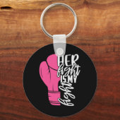 Vechten is mijn strijd tegen borstkanker bewustzij sleutelhanger (Voorkant)