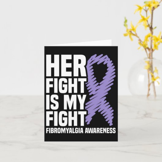 Vechten is mijn strijd tegen fibromyalgie Bewustzi Kaart (Gele Bloem)