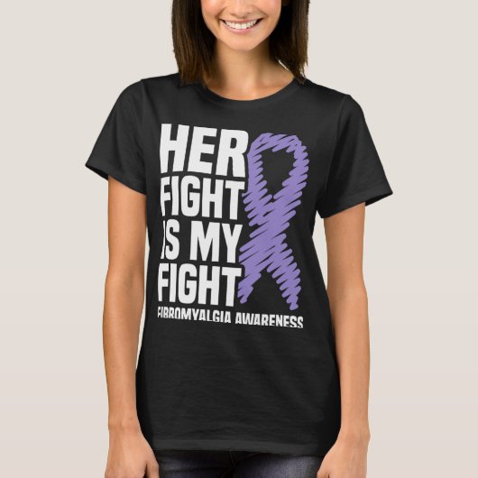 Vechten is mijn strijd tegen fibromyalgie Bewustzi T-shirt (Voorkant)