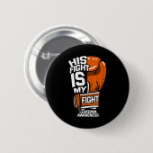 Vechten is mijn strijd tegen leukemie bewustzijn b ronde button 5,7 cm (Voorkant /achterkant)