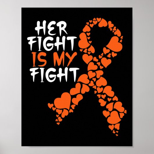 Vechten is mijn vechtbewustzijn Leukemie Ondersteu Poster (Voorkant)