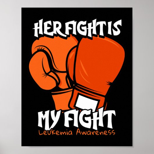 Vechten is mijn vechtboksen. Oranje leukemie Aware Poster (Voorkant)