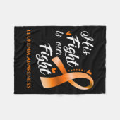 Vechten is onze strijd tegen leukemie Bewustzijnso Fleece Deken (Voorkant (Horizontaal))