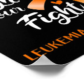 Vechten is onze strijd tegen leukemie Bewustzijnso Poster (Hoek)