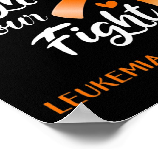 Vechten is onze strijd tegen leukemie Bewustzijnso Poster (Hoek)
