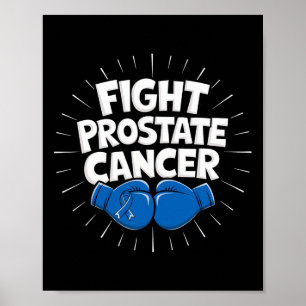 Vechten Prostaatkanker Blauw lint Boksen Prostaat Poster