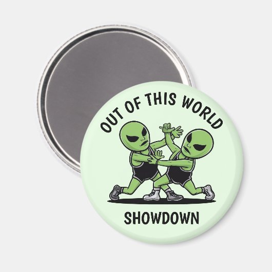 Vechten tegen aliens magneet (Voorkant / Achterkant)