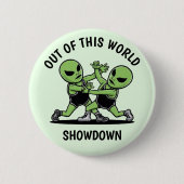 Vechten tegen aliens ronde button 5,7 cm (Voorkant)