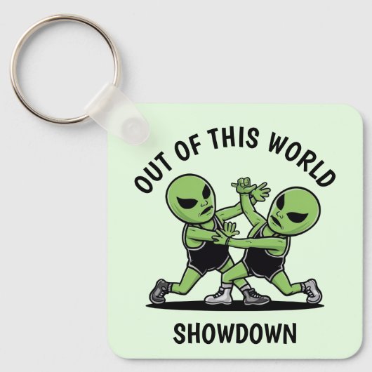 Vechten tegen aliens sleutelhanger (Voorkant)