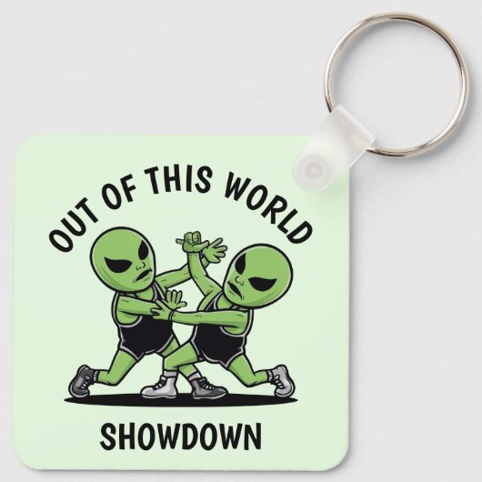Vechten tegen aliens sleutelhanger (Achterkant)