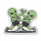 Vechten tegen aliens sticker (Voorkant)