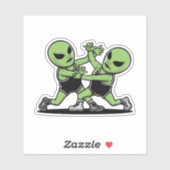 Vechten tegen aliens sticker (Vel)