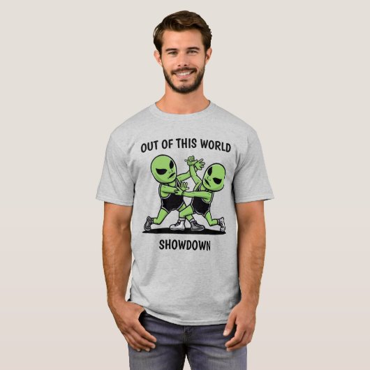 Vechten tegen aliens t-shirt (Voorkant volledig)