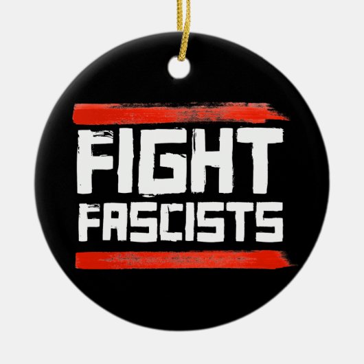 VECHTEN TEGEN FASCISTEN KERAMISCH ORNAMENT (Voorkant)