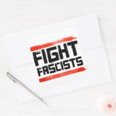 VECHTEN TEGEN FASCISTEN VIERKANTE STICKER (Envelop)