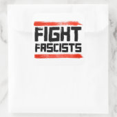 VECHTEN TEGEN FASCISTEN VIERKANTE STICKER (Tas)