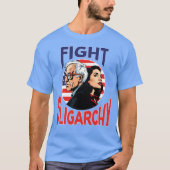 Vechten tegen oligarchie Bernie Sanders & AOC Tour T-shirt (Voorkant)