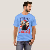 Vechten tegen oligarchie Bernie Sanders & AOC Tour T-shirt (Voorkant volledig)