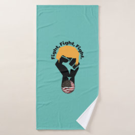 Vechten, vechten, vechten badhanddoek